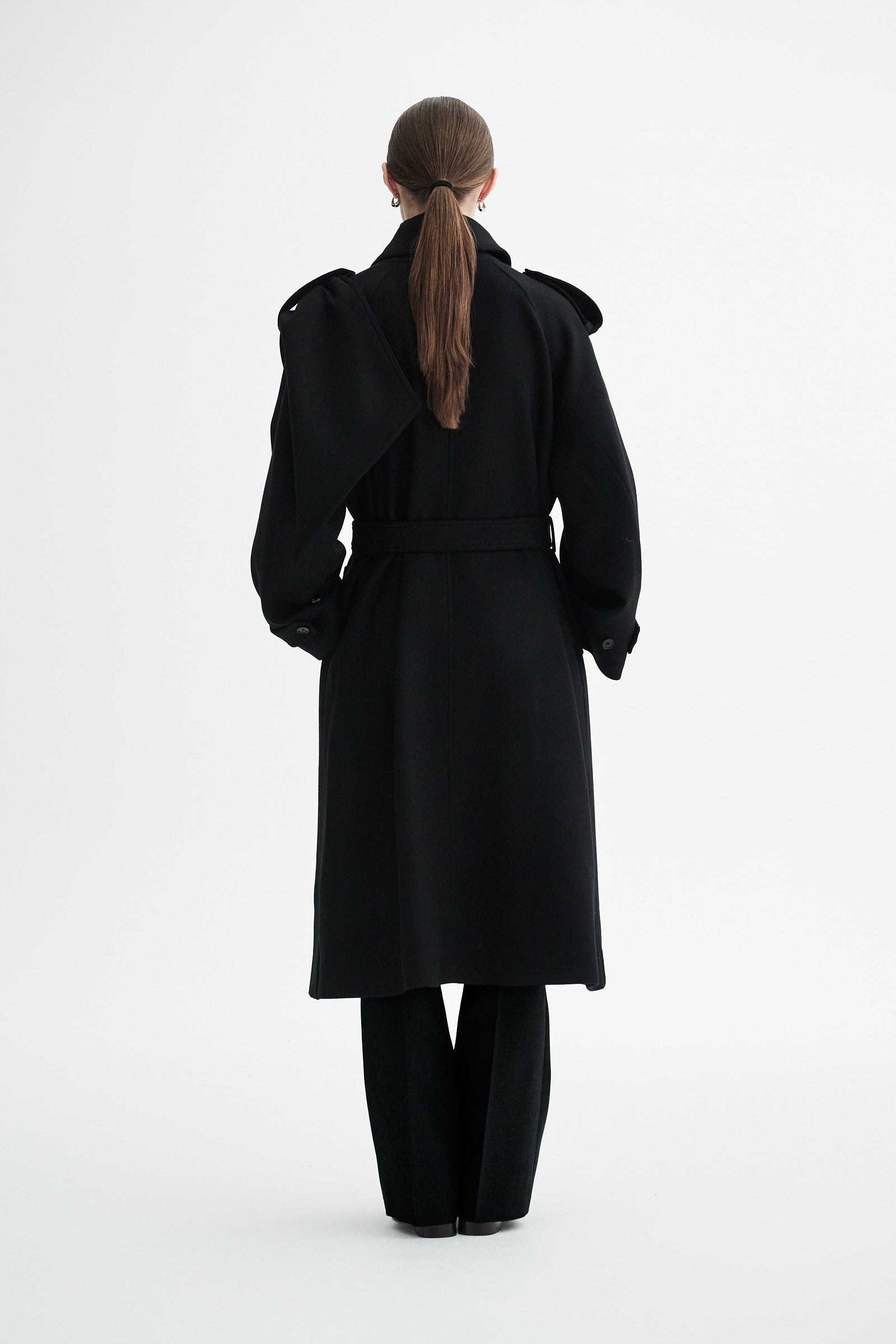 MKDT Studio CICELY TWO-LAYERED COAT Coats BLACK