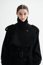 MKDT Studio CICELY TWO-LAYERED COAT Coats BLACK