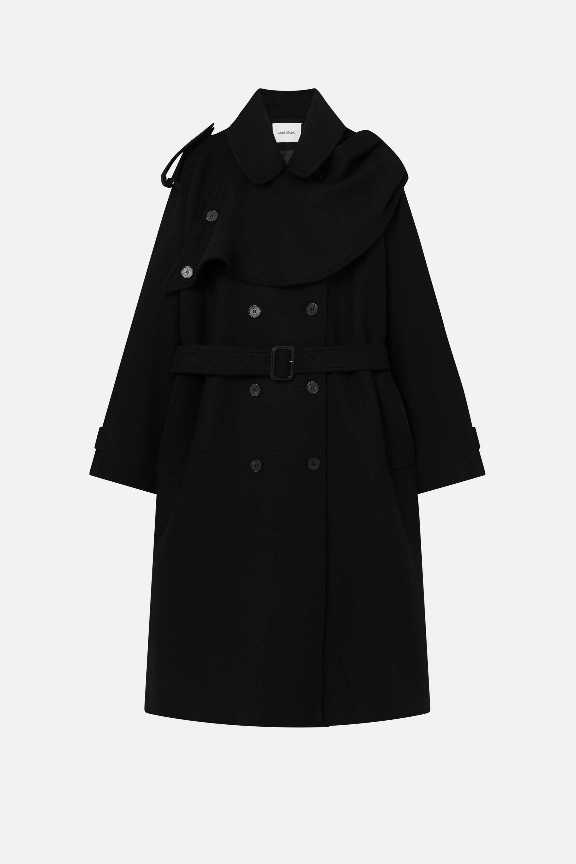 MKDT Studio CICELY TWO-LAYERED COAT Coats BLACK