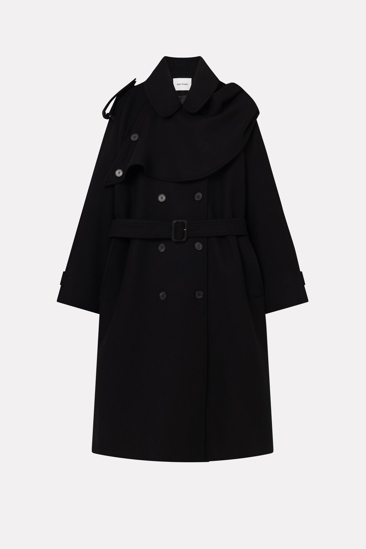 MKDT Studio CICELY TWO-LAYERED COAT Coats BLACK