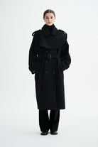 MKDT Studio CICELY TWO-LAYERED COAT Coats BLACK
