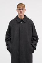 MKDT Studio Christof Two Layered Wool Coats DARK GREY