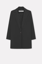 Mark Kenly Domino Tan Corrana Crepe Georgette Coats BLACK