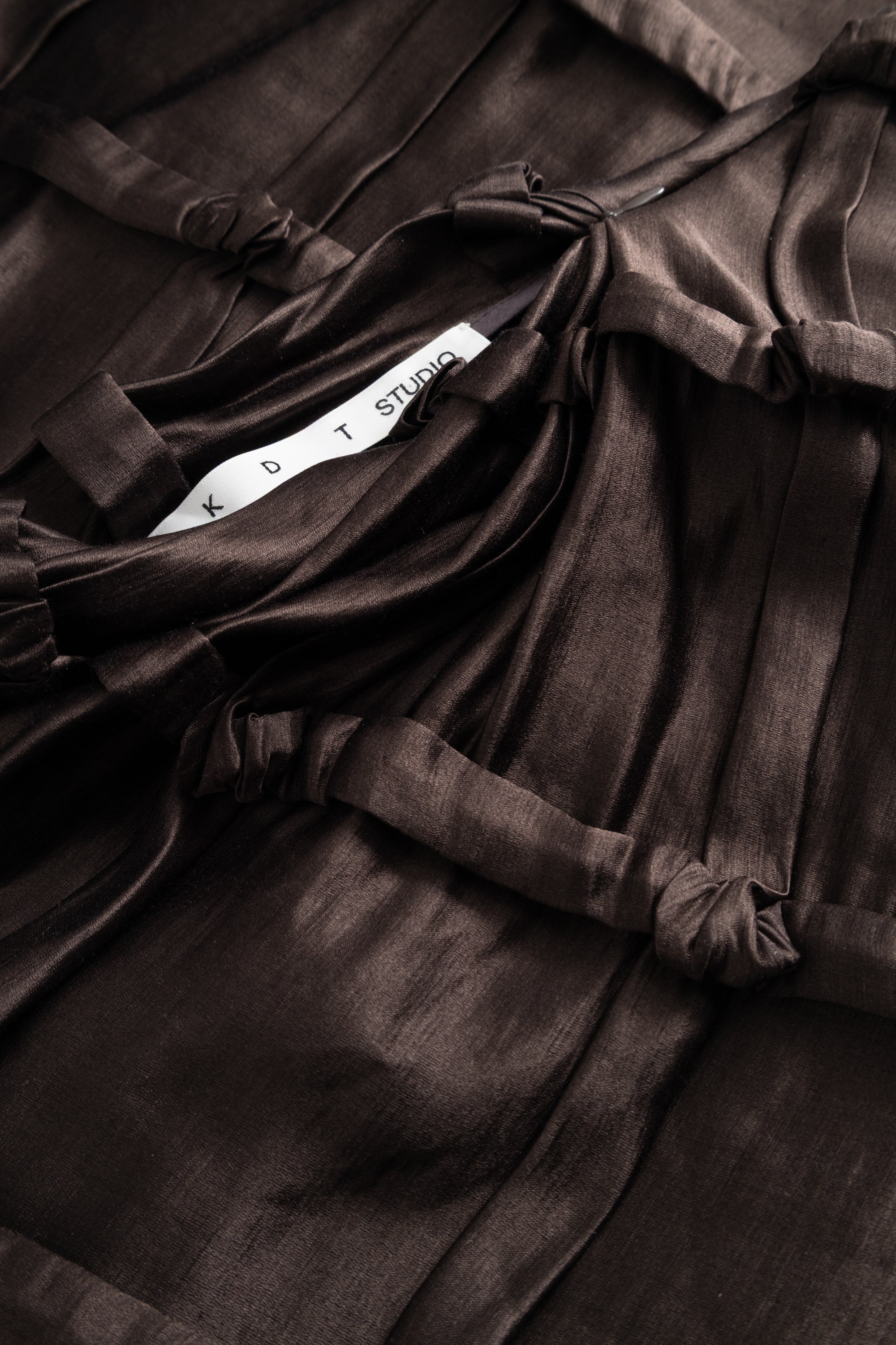 MKDT Studio DELYNA-ATELIER LINEN SILK BLEND Dresses DARK BROWN