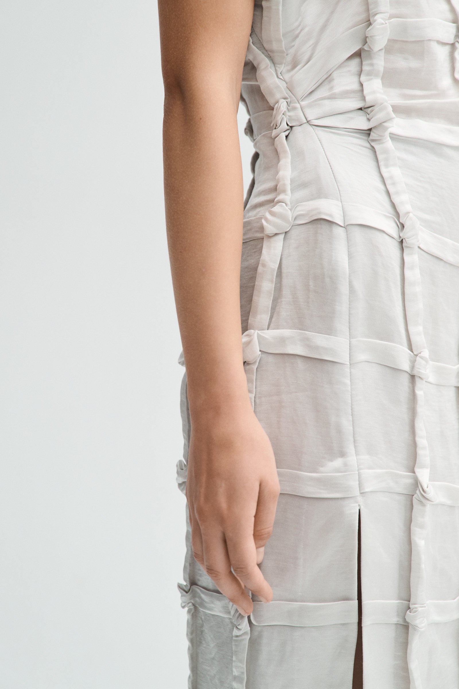 MKDT Studio DELYNA-ATELIER LINEN SILK BLEND Dresses LIGHT GREY