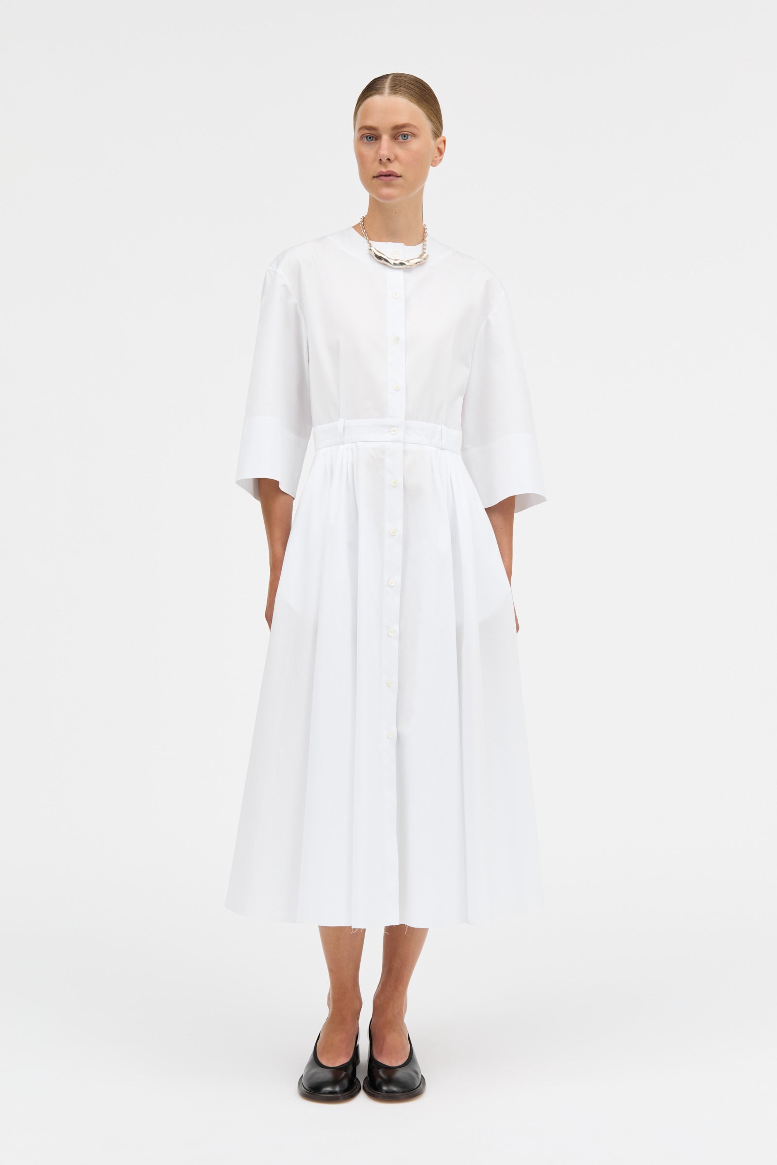 MKDT Studio DENILLA MKDT SIGNATUREPOPLIN Dresses WHITE