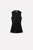 MKDT Studio Dani Thin Solid Wool Dresses BLACK