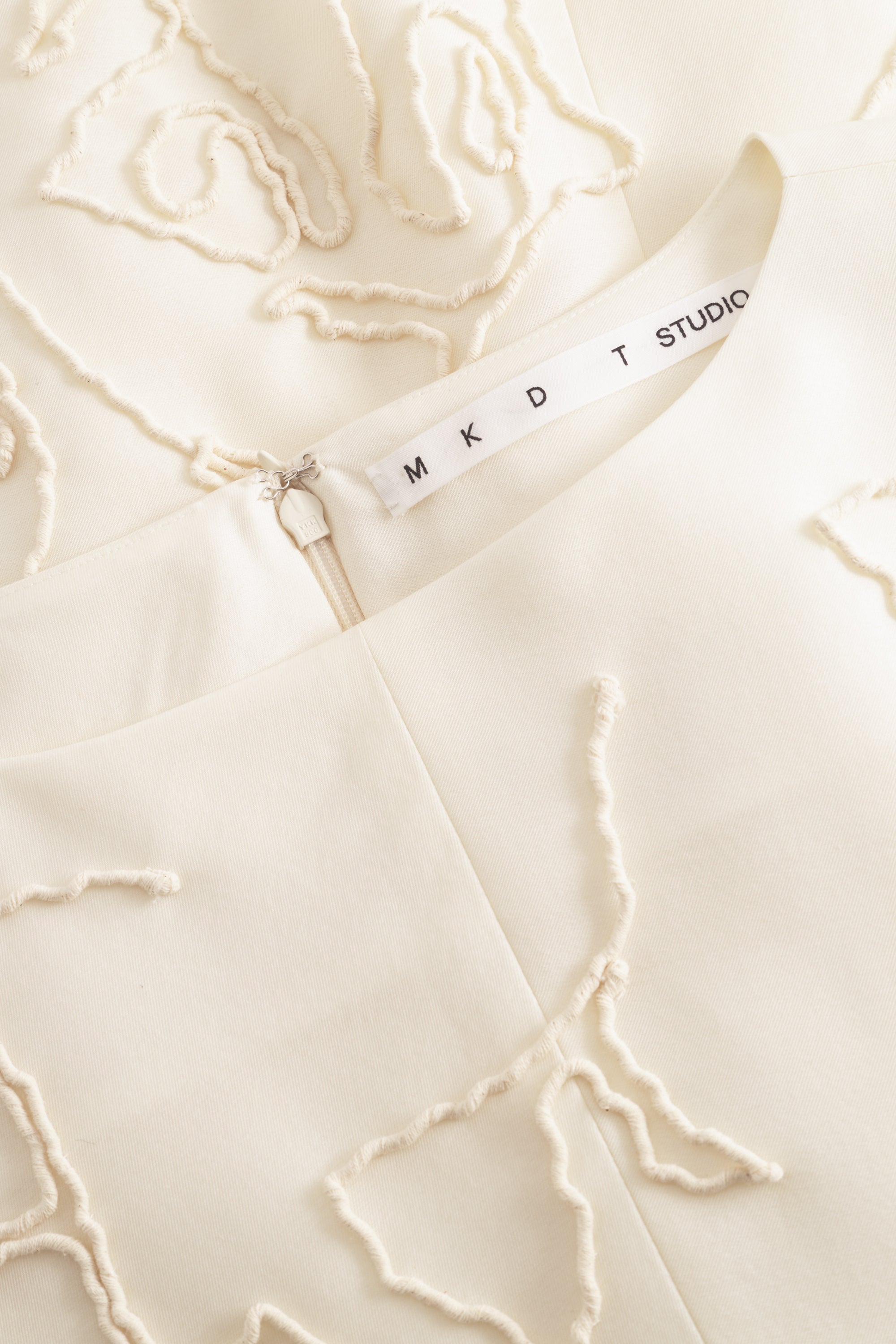 Mark Kenly Domino Tan Dina-atelier Silk Wool Twill Dresses IVORY