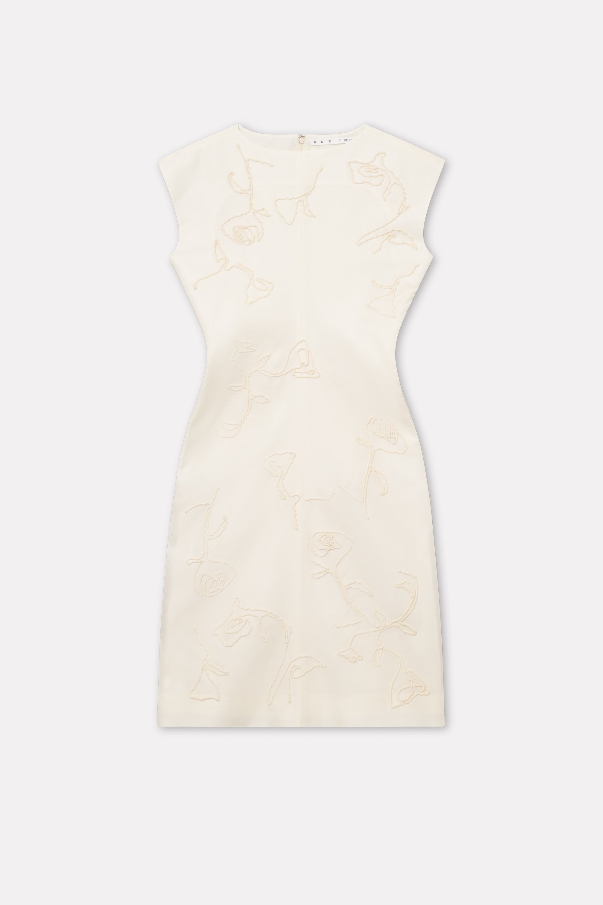 Mark Kenly Domino Tan Dina-atelier Silk Wool Twill Dresses IVORY