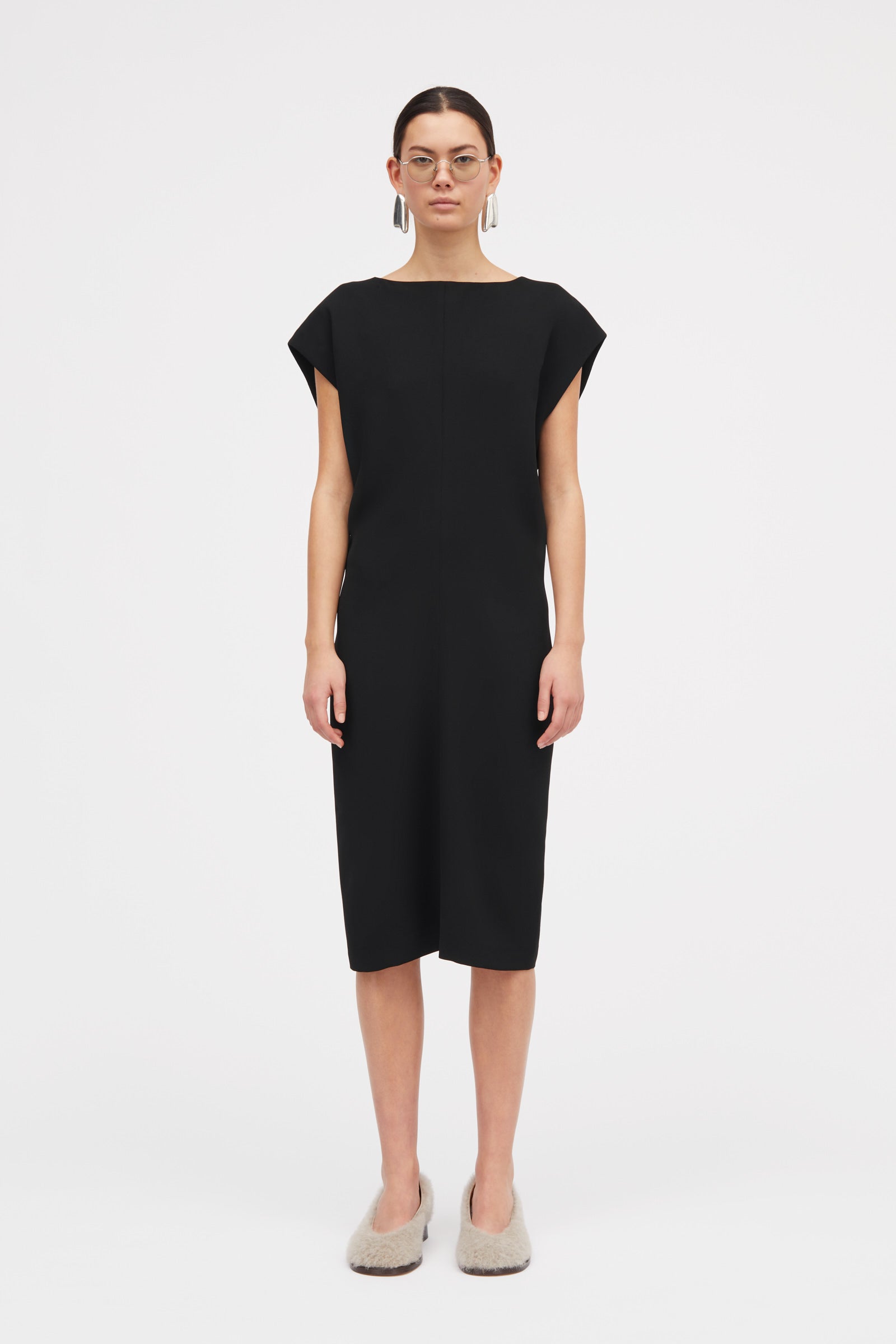 MKDT Studio Diya Crepe Georgette Dresses BLACK