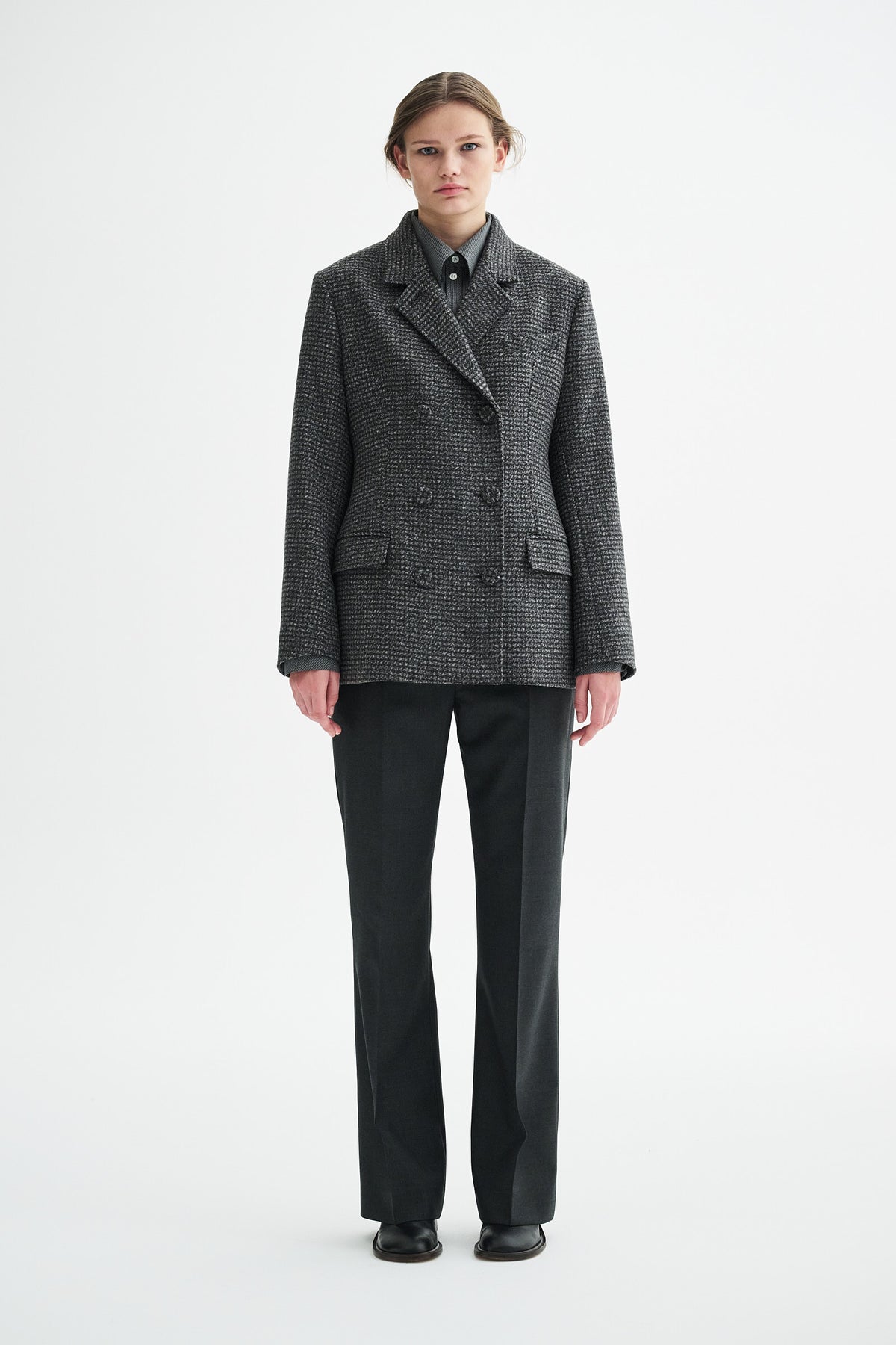 MKDT Studio JONI CHECK BLAZER Jackets GREY CHECK