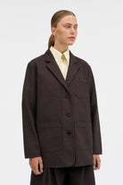 MKDT Studio JORDANA COTTON TWILL Jackets DARK BROWN