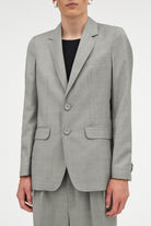 Mark Kenly Domino Tan James Light Wool Jackets GREY MELANGE
