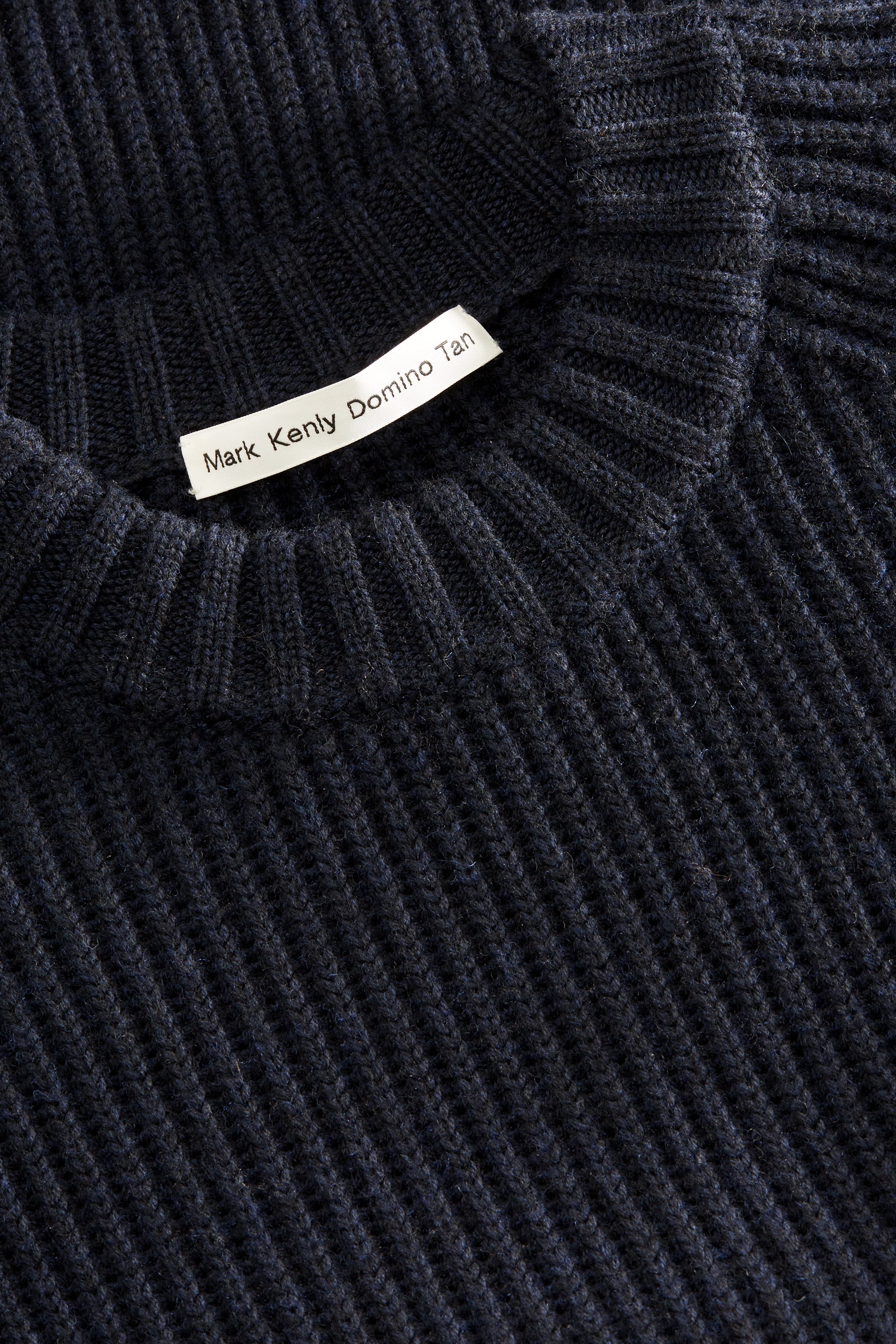 Mark Kenly Domino Tan Kaleb Merino Sweater DARK NAVY