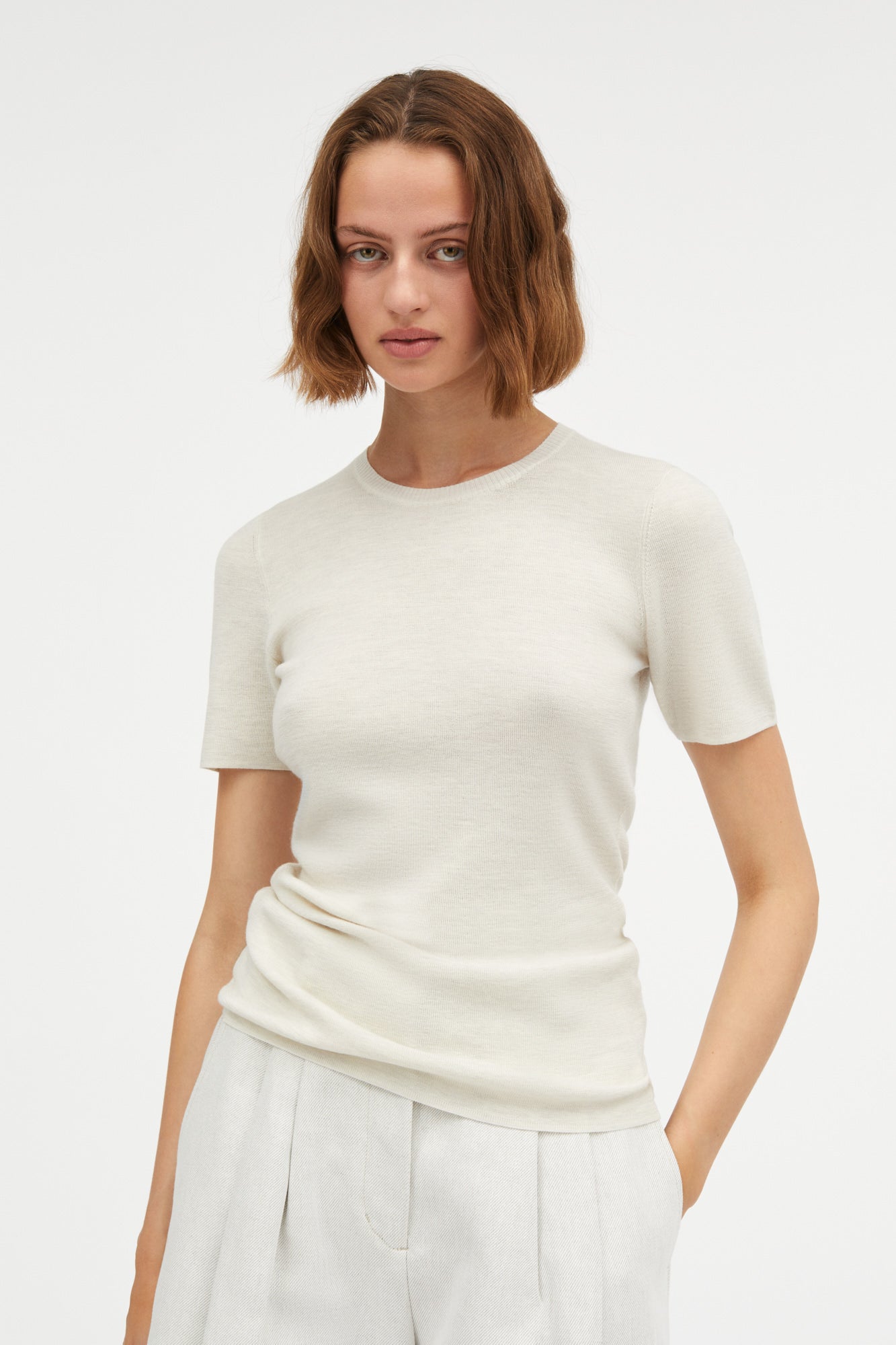 MKDT Studio Kami Cashmere Sweater CHALK