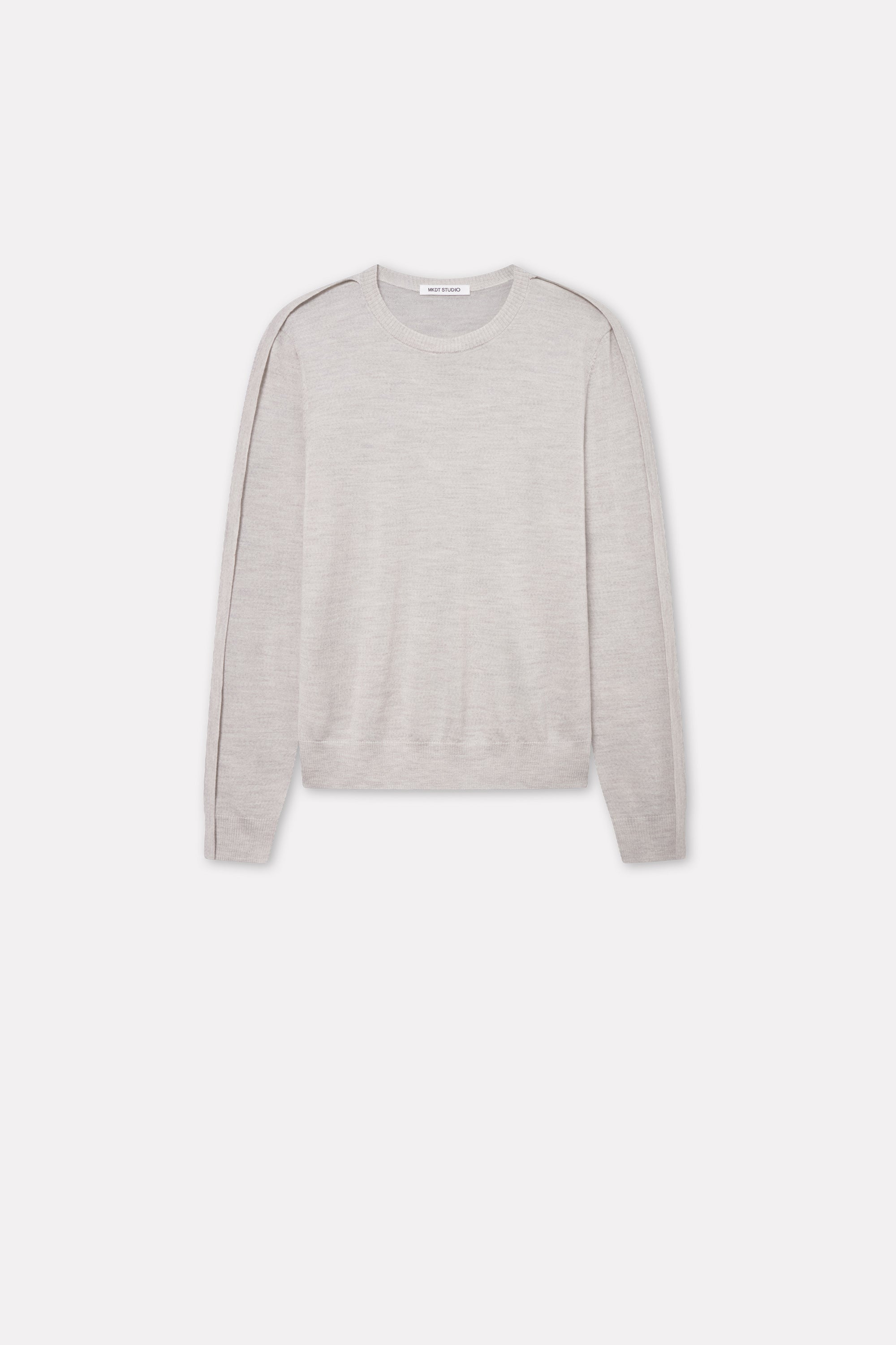Mark Kenly Domino Tan Karsten Merino Sweater LIGHT GREY MELANGE