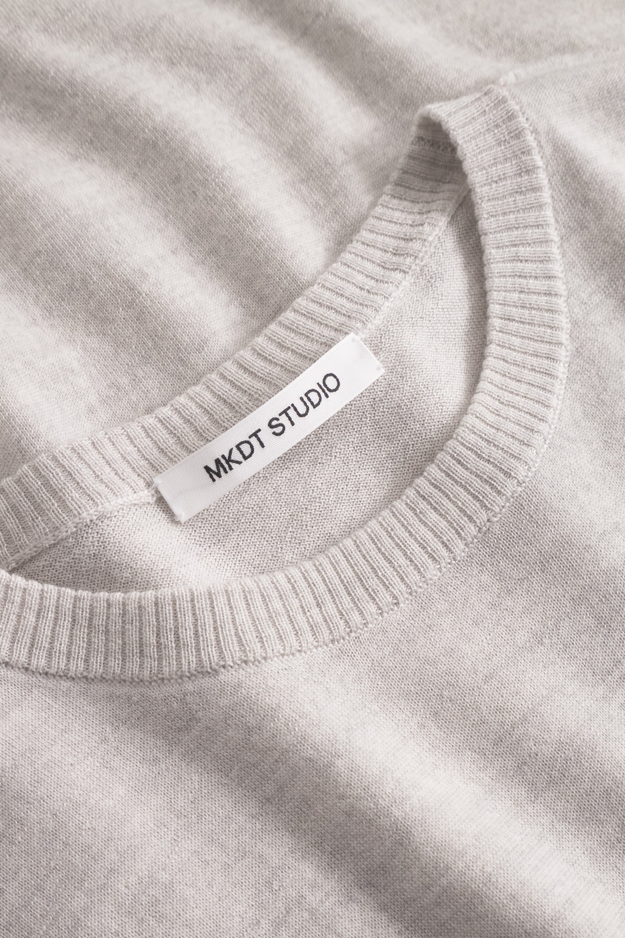 Mark Kenly Domino Tan Karsten Merino Sweater LIGHT GREY MELANGE