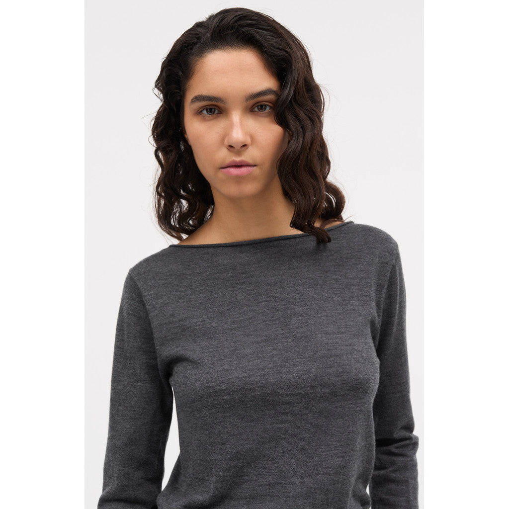 MKDT Studio Koba Knit Sweater MEDIUM GREY MELANGE