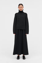 MKDT Studio Kornelle Medium Chunky Merino Sweater BLACK MELANGE