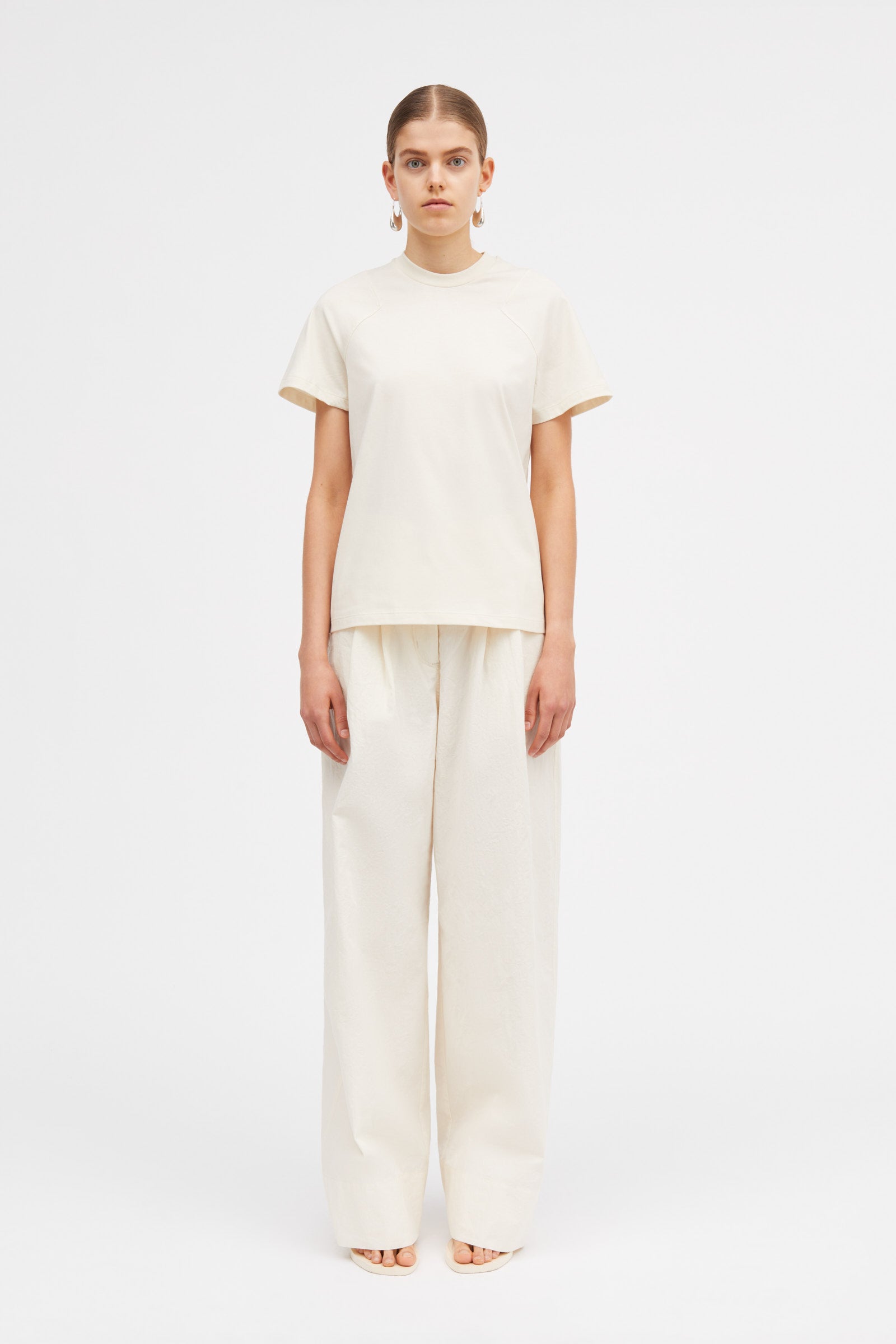 Mark Kenly Domino Tan Laia-monogram Cotton Jersey T-Shirts SAND