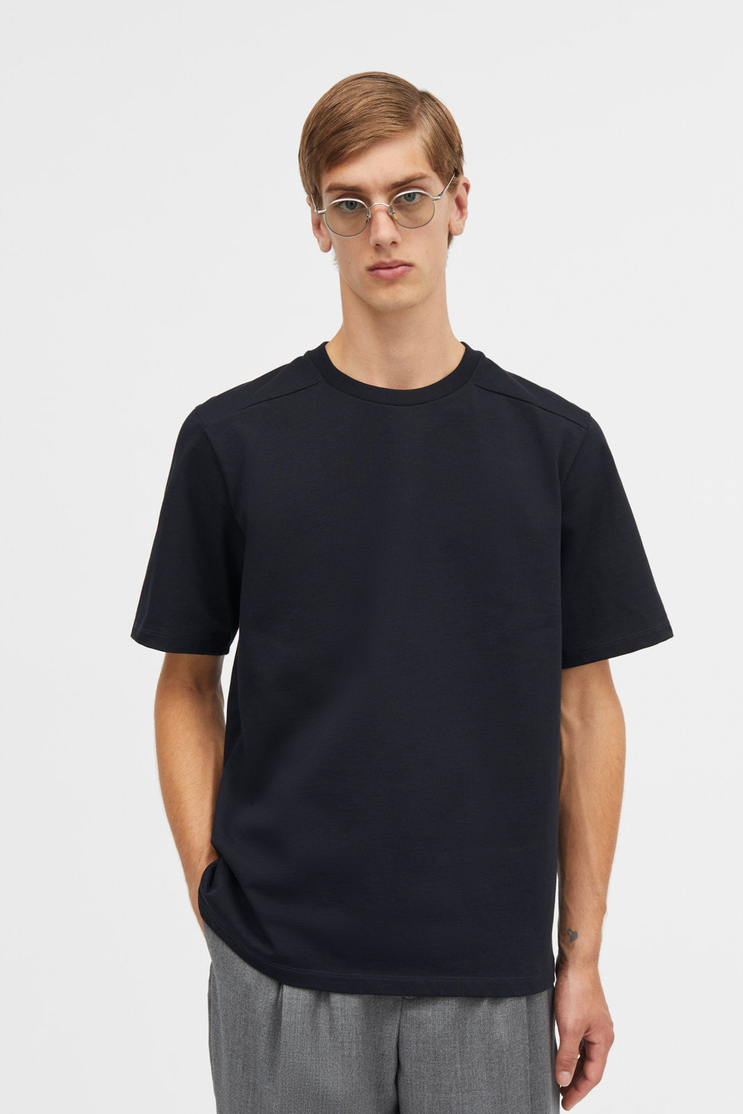 MKDT Studio Leo Heavy Cotton Jersey T-Shirts MIDNIGHT BLUE