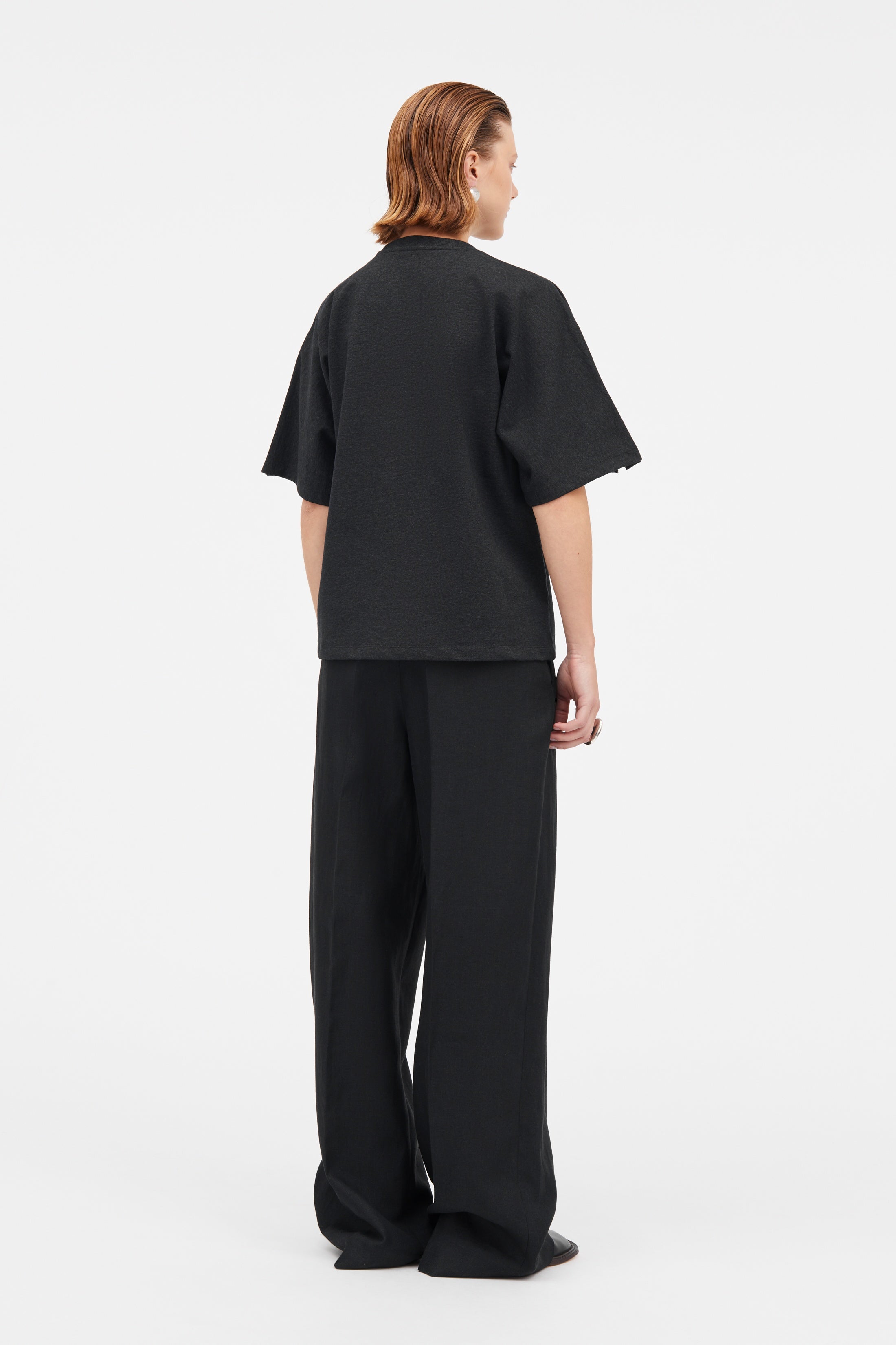 Mark Kenly Domino Tan Leoni Heavy Cotton Jersey T-Shirts DARK GREY MELANGE
