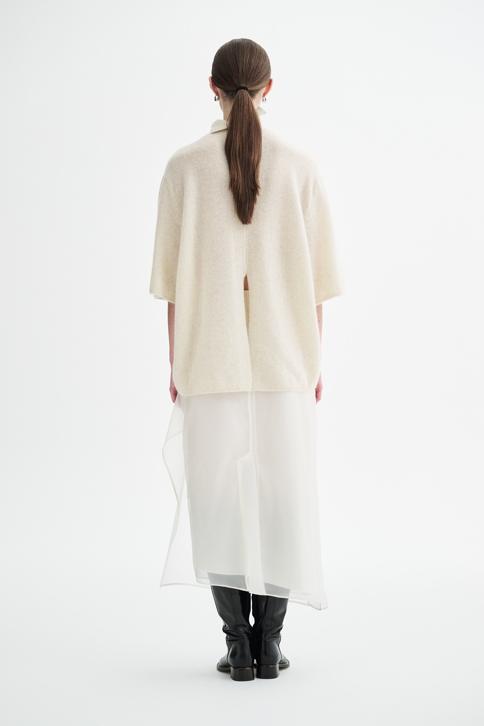 MKDT Studio NIRI SILK ORGANZA SKIRT Skirts IVORY QUARTZ