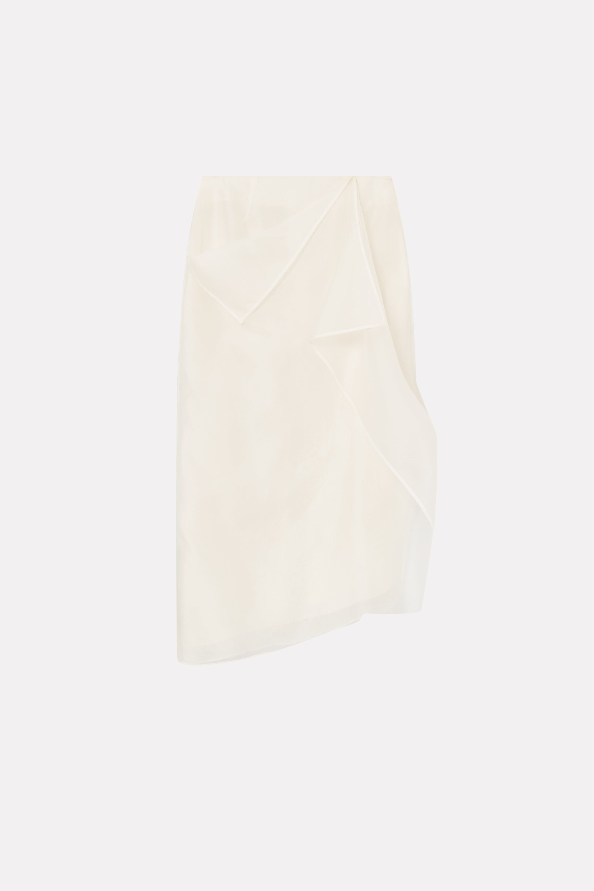 MKDT Studio NIRI SILK ORGANZA SKIRT Skirts IVORY QUARTZ