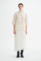 MKDT Studio NIRI SILK ORGANZA SKIRT Skirts IVORY QUARTZ