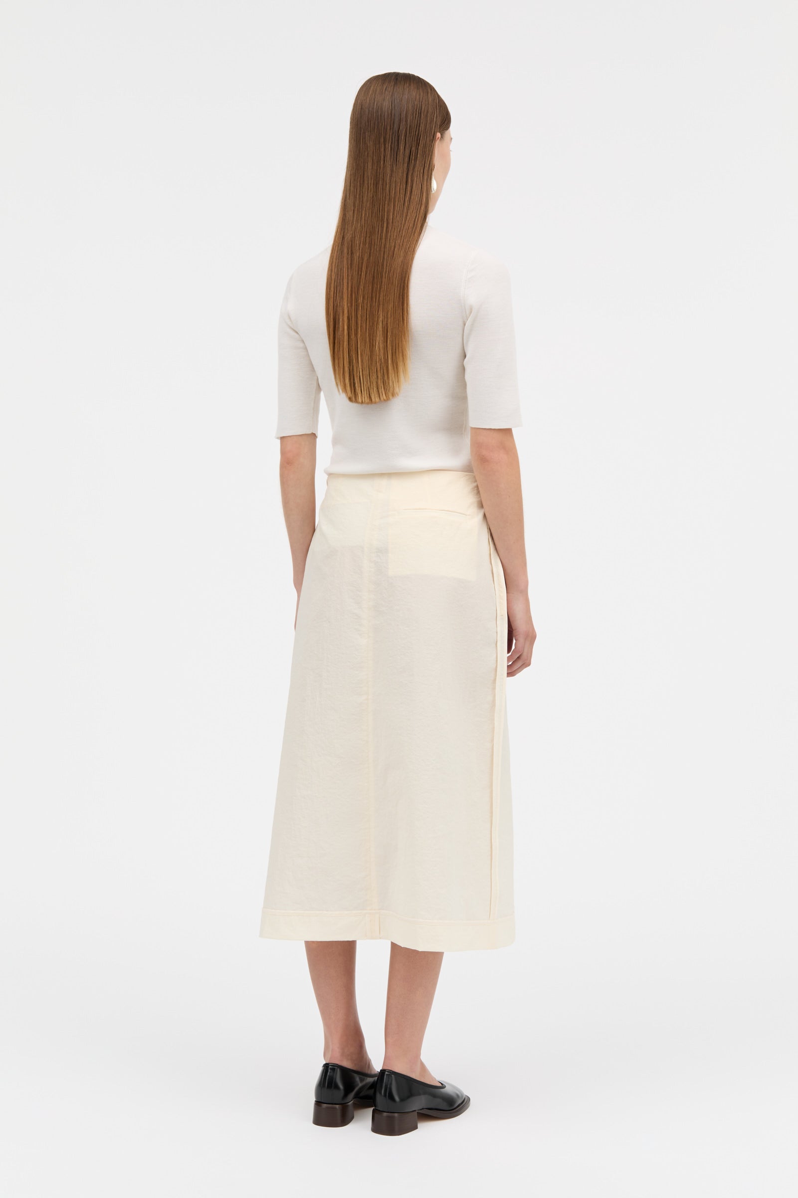 MKDT Studio NOLLY CRISP TECH Skirts ECRU