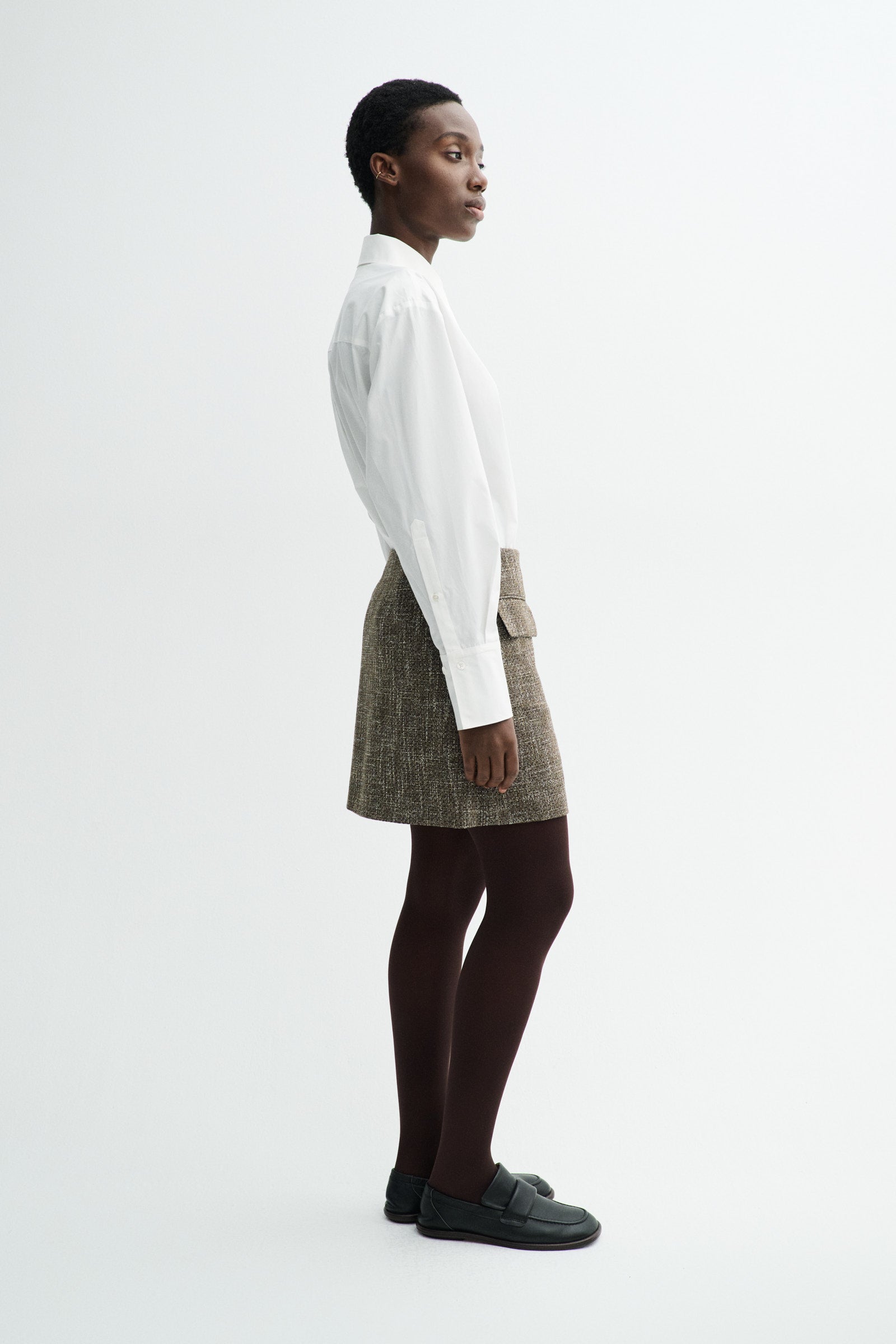 MKDT Studio NOMME LIGHT TWEED Skirts SEPIA MELANGE