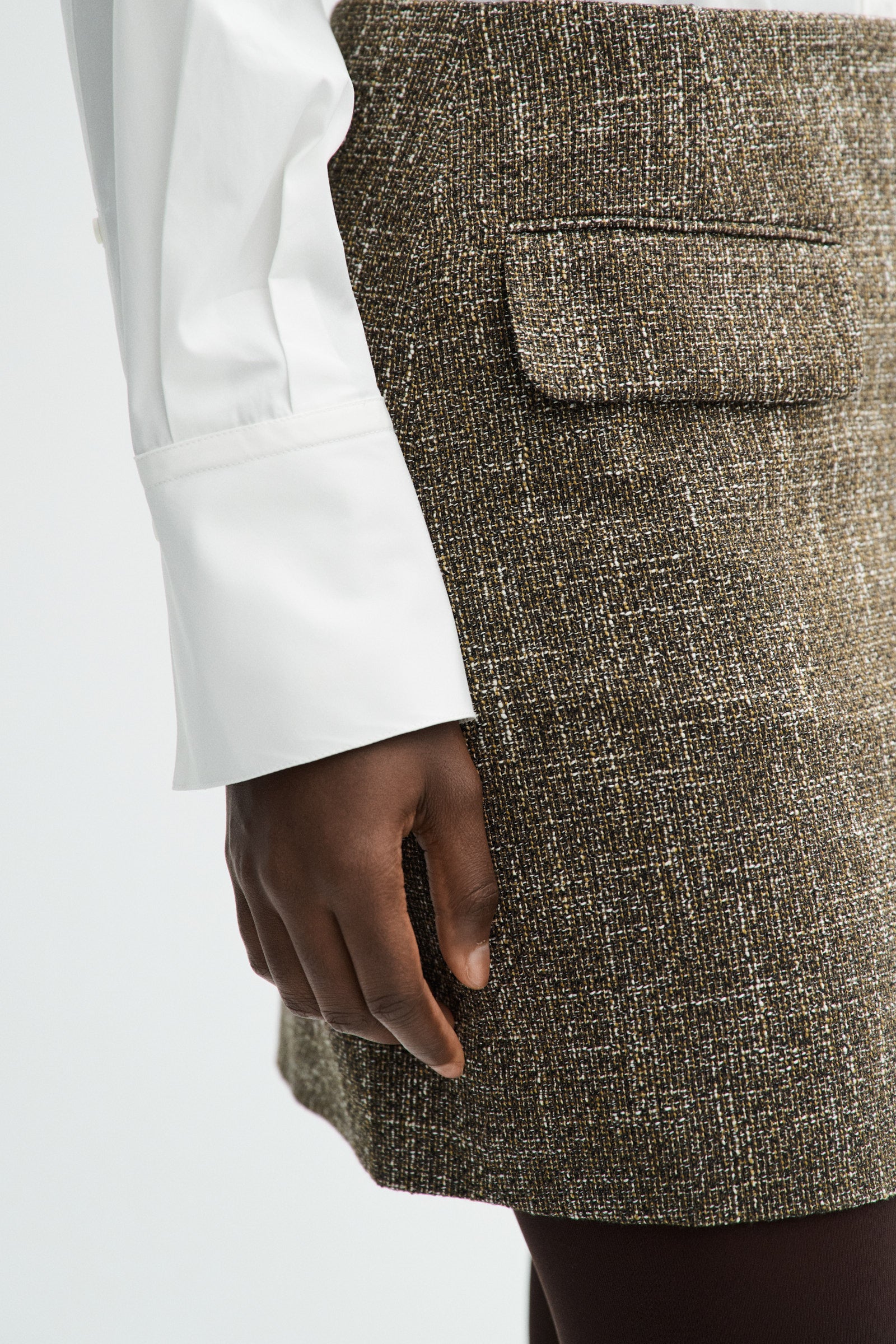 MKDT Studio NOMME LIGHT TWEED Skirts SEPIA MELANGE