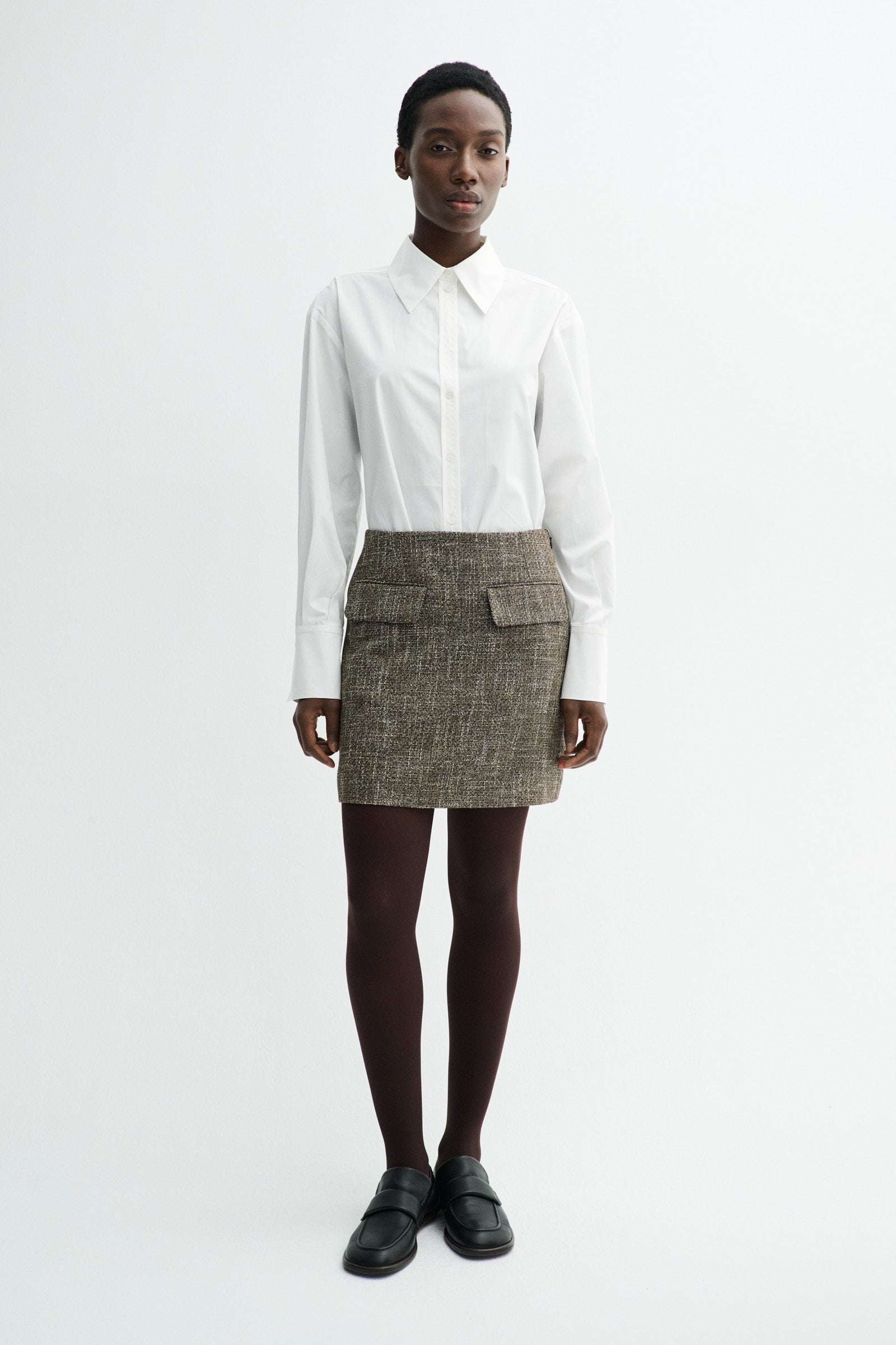 MKDT Studio NOMME LIGHT TWEED Skirts SEPIA MELANGE