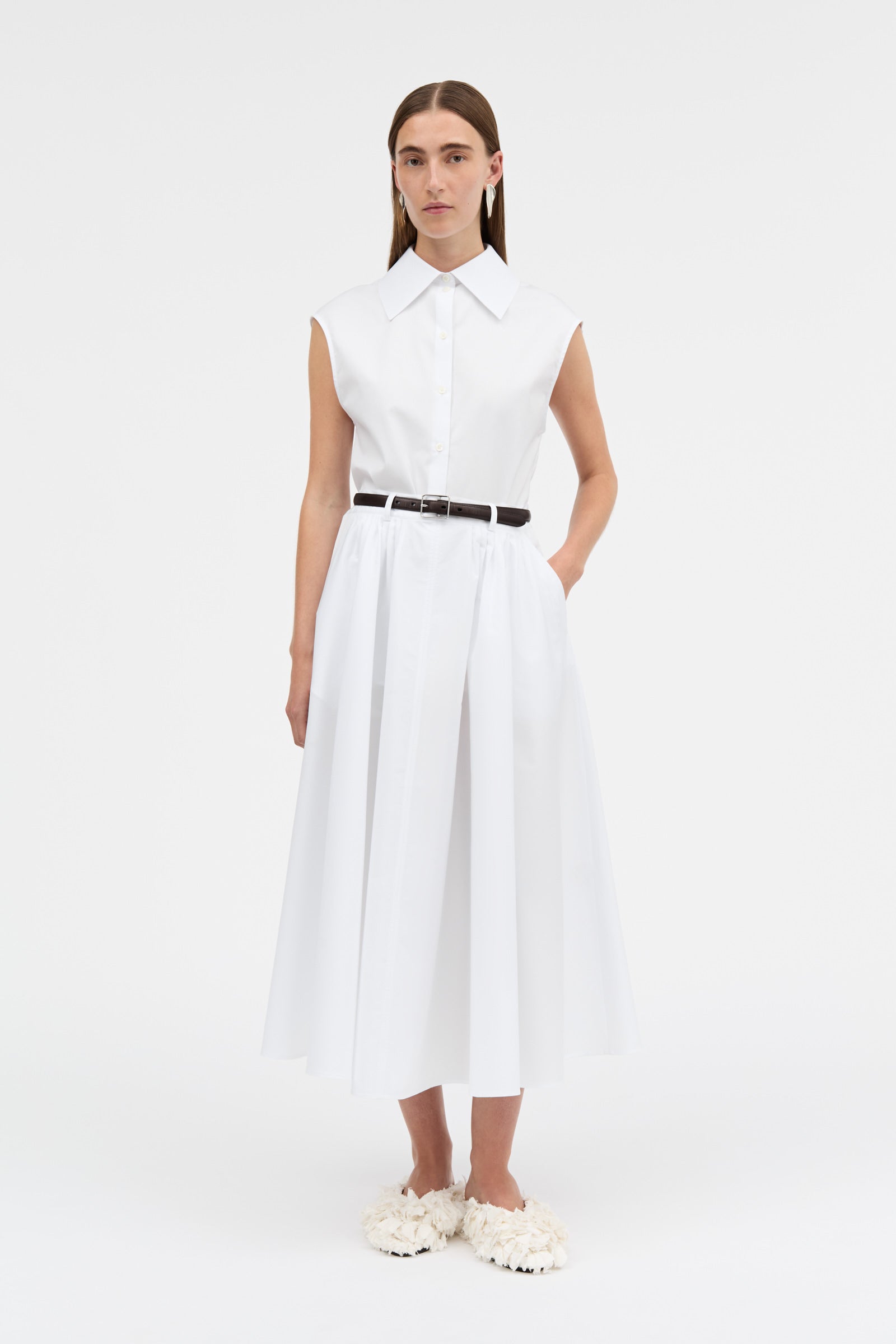 MKDT Studio NOVO MKDT SIGNATUREPOPLIN Skirts WHITE
