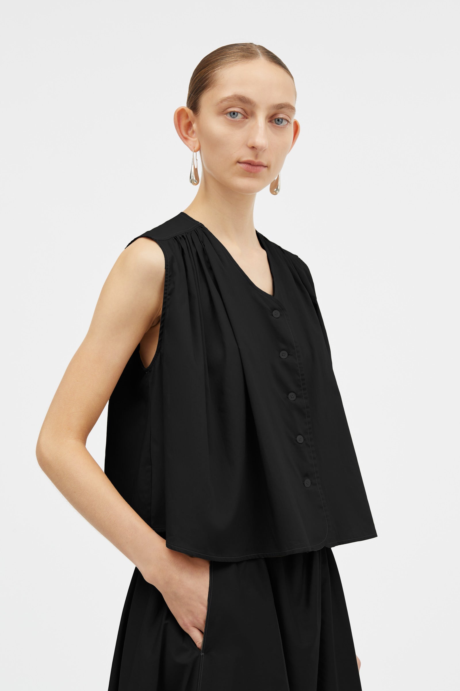 Mark Kenly Domino Tan Nanda Sheer Cotton Skirts BLACK