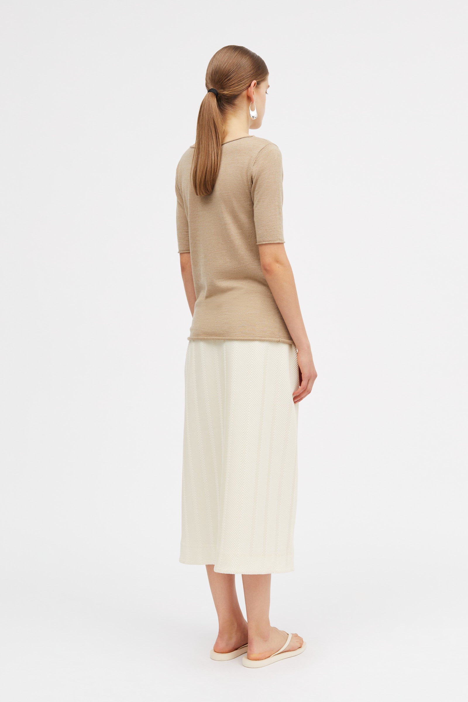 Mark Kenly Domino Tan Neyla 3d Herringbone Skirts CREAM