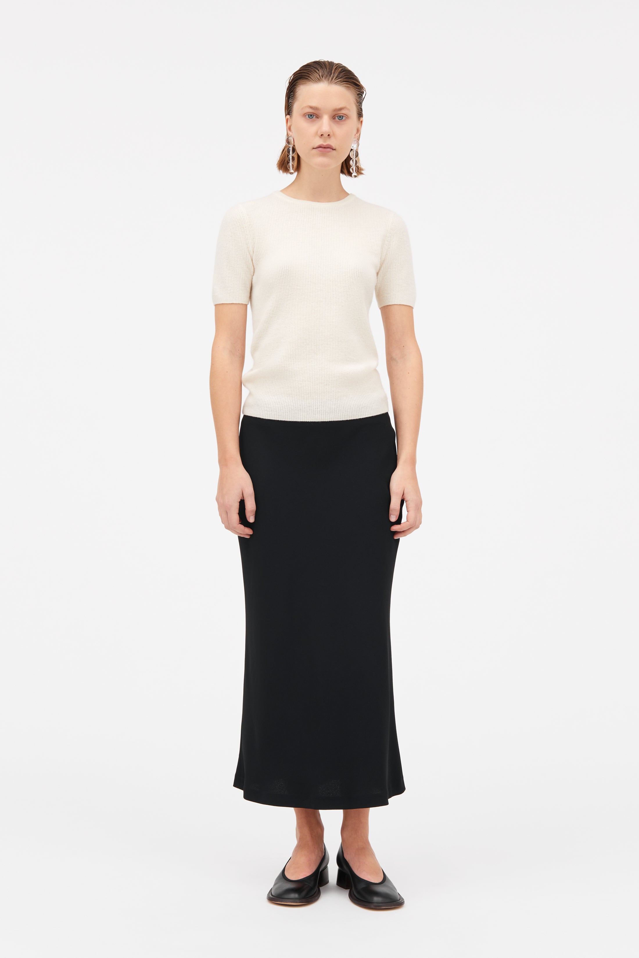 MKDT Studio Noelle Crepe Georgette Skirts BLACK