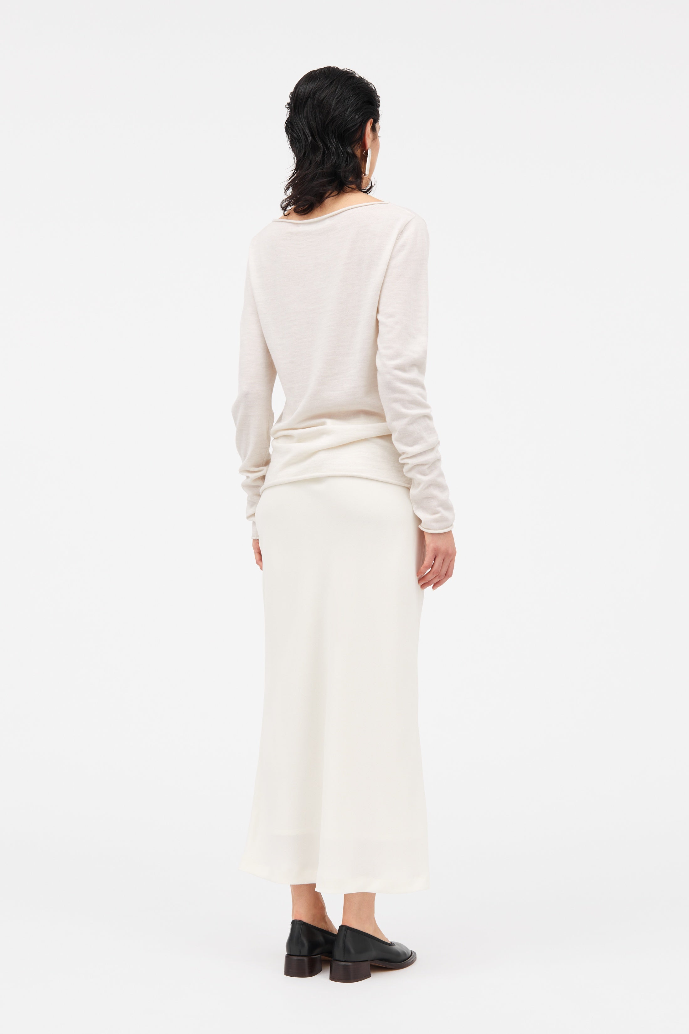 MKDT Studio Noelle Crepe Georgette Skirts IVORY