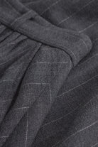 MKDT Studio Nosika Pinstripe Light Wool Skirts DARK GREY