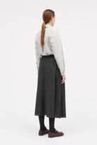 MKDT Studio Nosika Pinstripe Light Wool Skirts DARK GREY