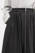 MKDT Studio Nosika Pinstripe Light Wool Skirts DARK GREY
