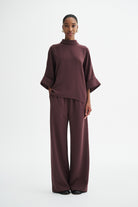 MKDT Studio PALMIRA CREPE GEORGETTE Pants BURGUNDY