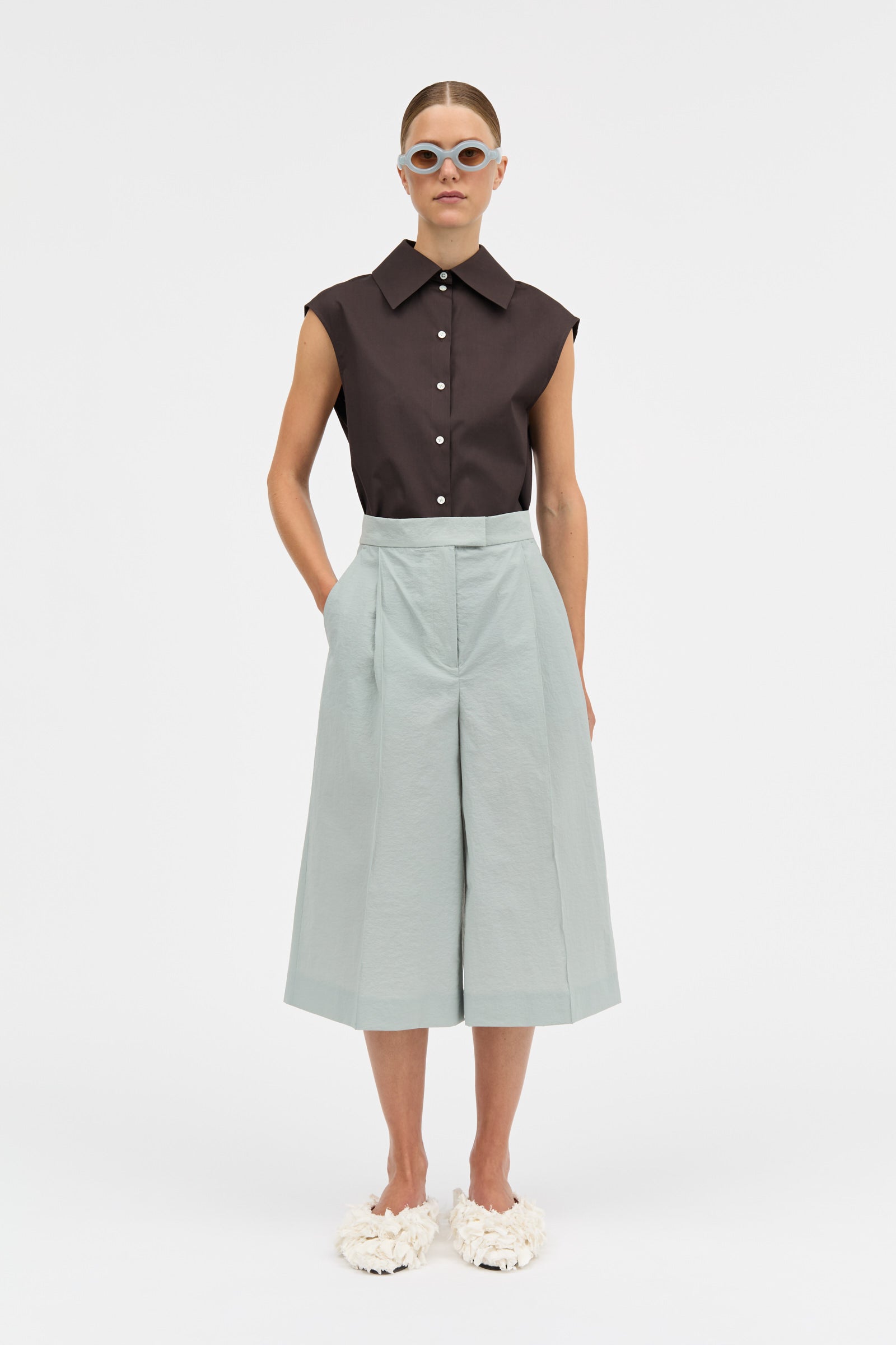 MKDT Studio PETRITA CRISP TECH Pants SAGE GREEN