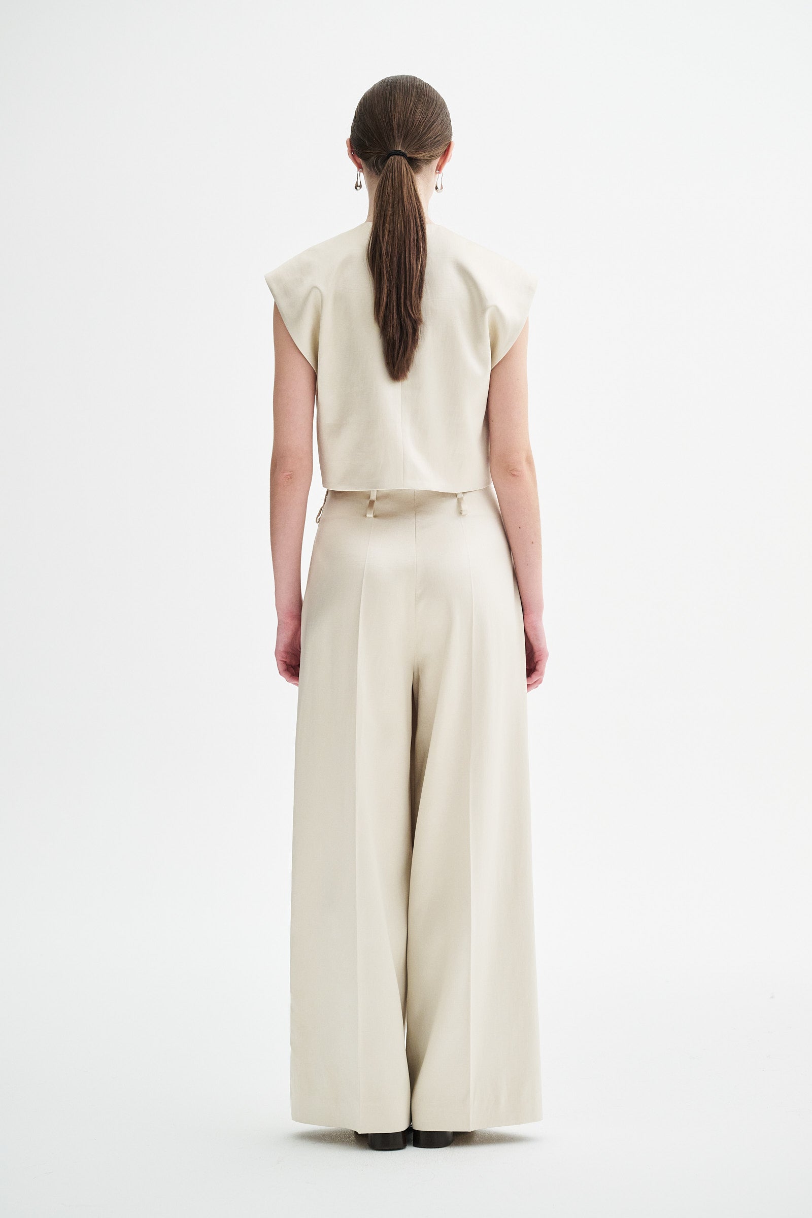 MKDT Studio PRALA-ATELIER SHINY TROUSERS Pants METALIC CREAM