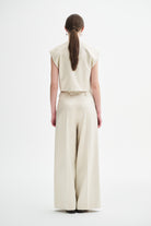 MKDT Studio PRALA-ATELIER SHINY TROUSERS Pants METALIC CREAM