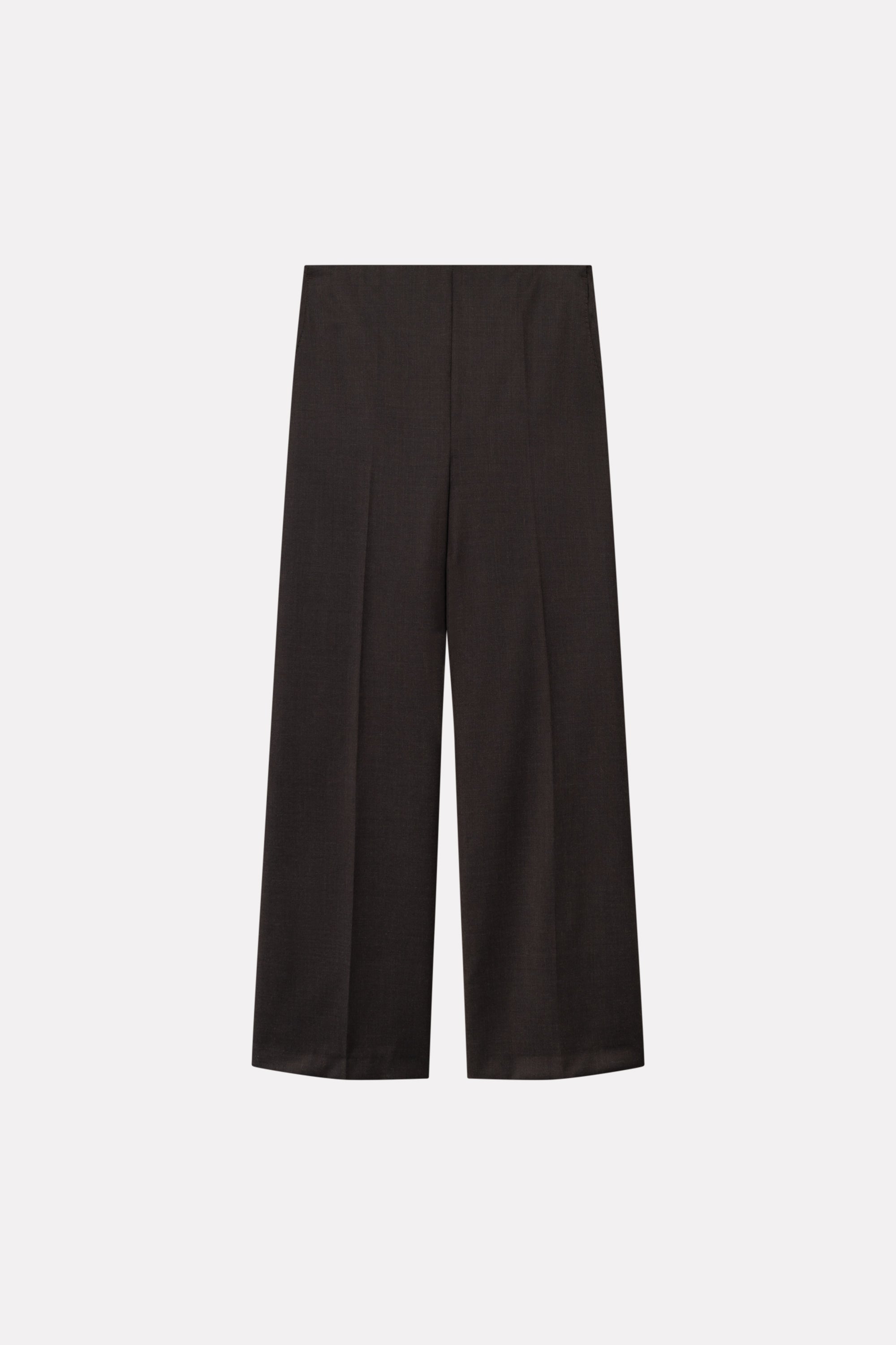 MKDT Studio PRISKA LIGHT WEIGHT WOOL Pants DEEP BROWN