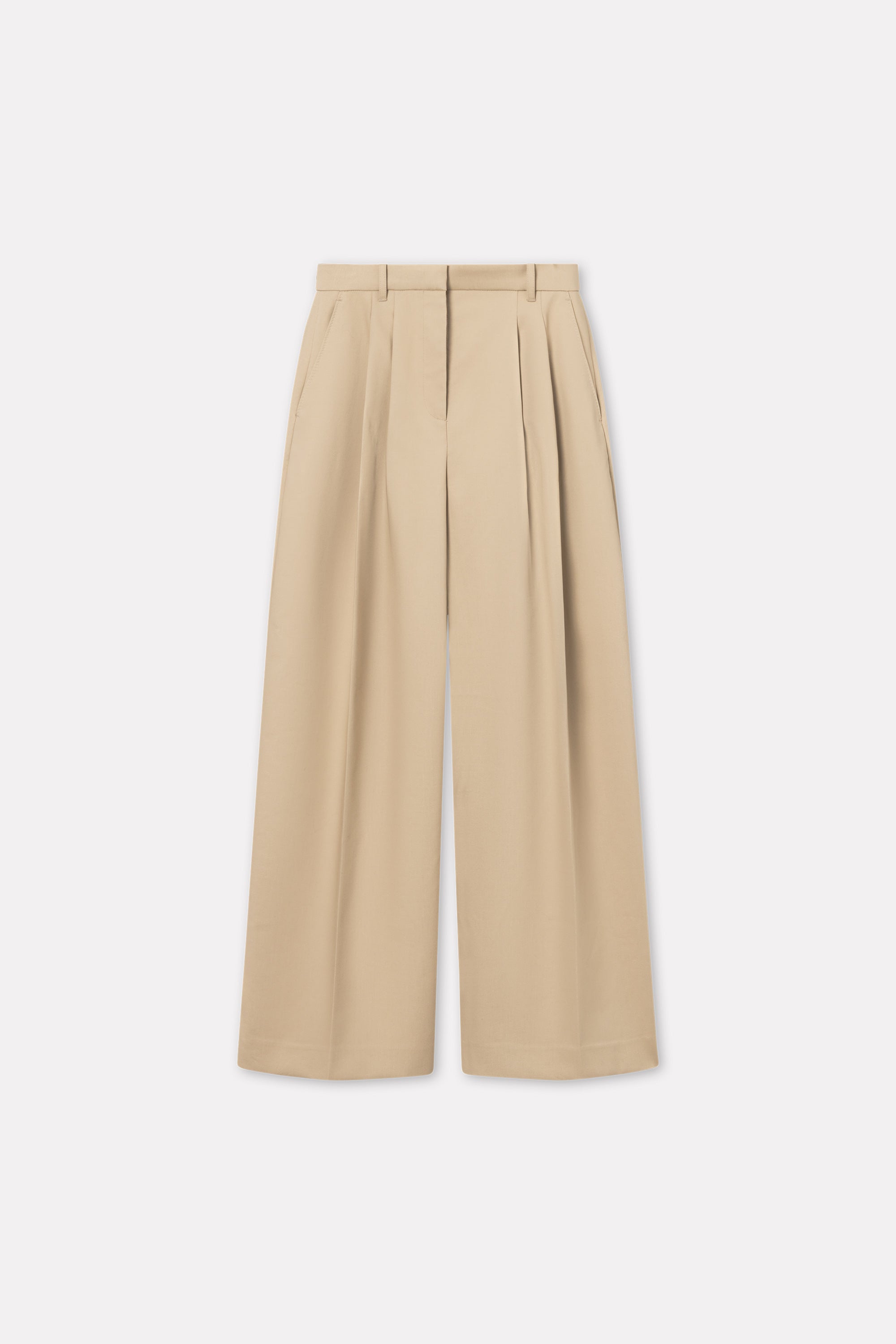 MKDT Studio Pemma Bonded Cotton Poly Pants BEIGE