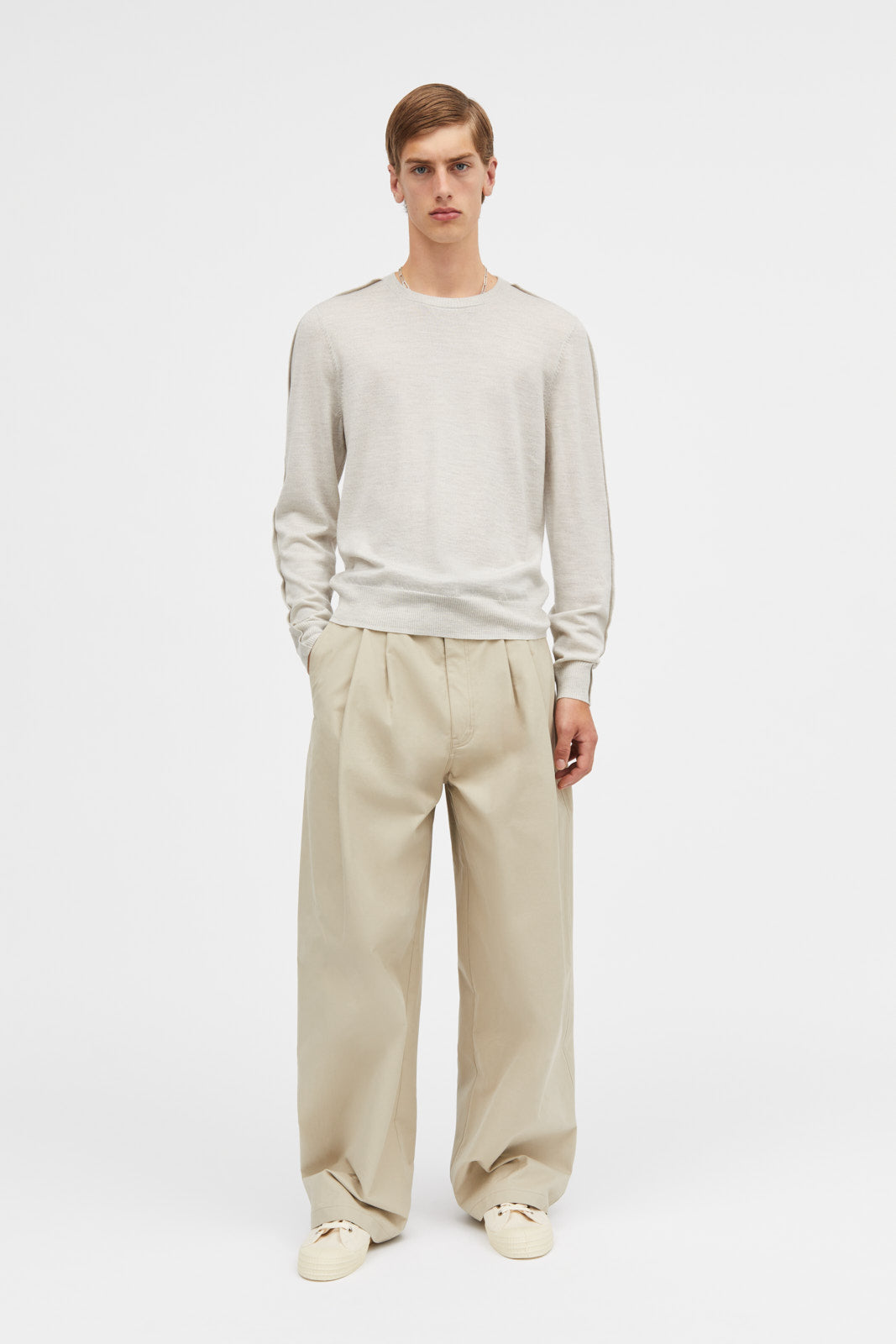Mark Kenly Domino Tan Per Half Panama Pants STONE