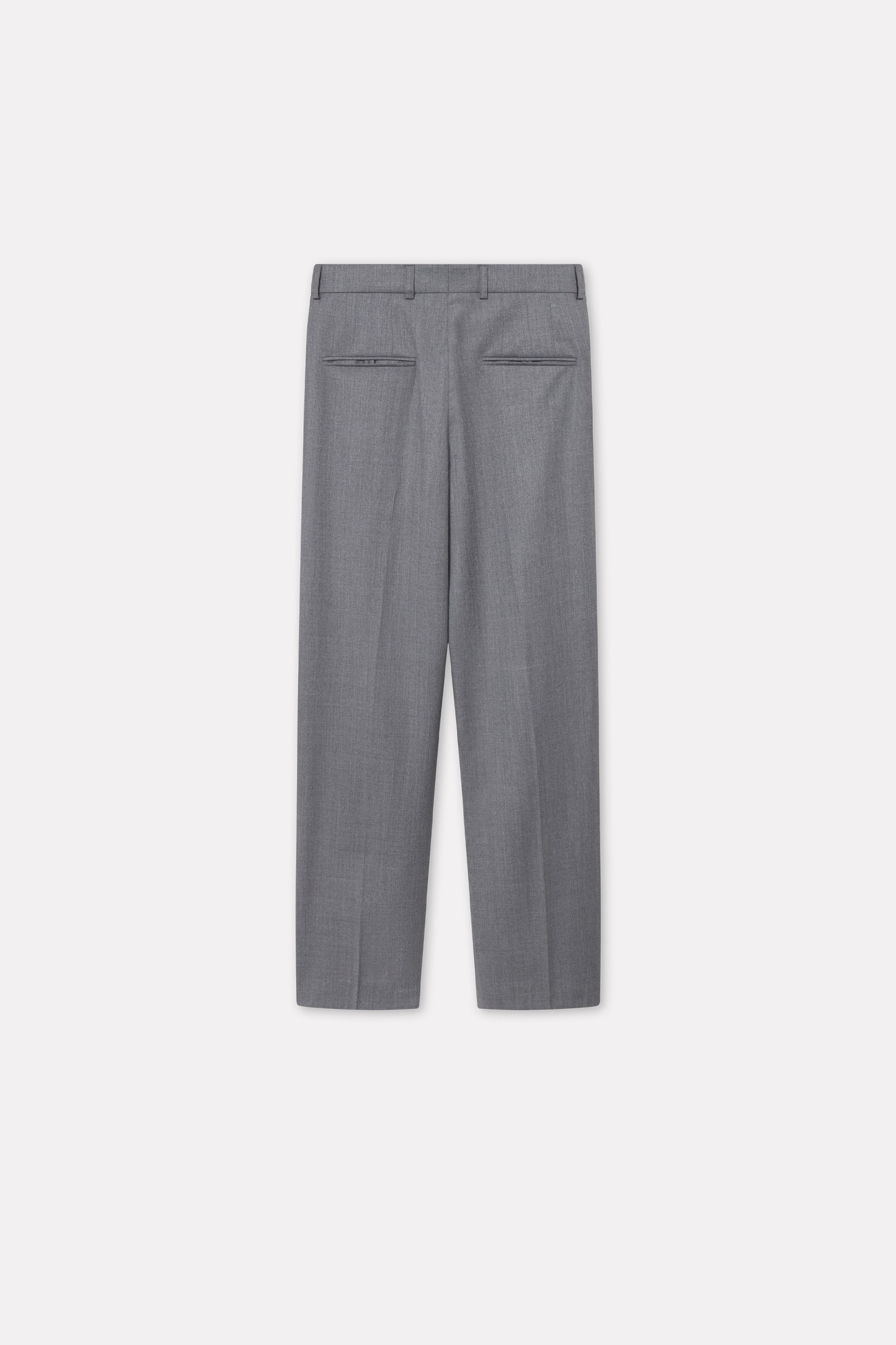 Mark Kenly Domino Tan Phil Light Wool Pants GREY MELANGE