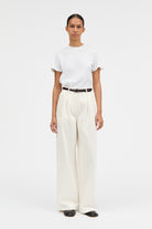 Mark Kenly Domino Tan Prairie White Denim Pants WHITE